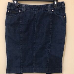 Armani Collezioni Blue Pencil Skirt Knee-Length-Waist 30-31”/Hips 38”/length 20”